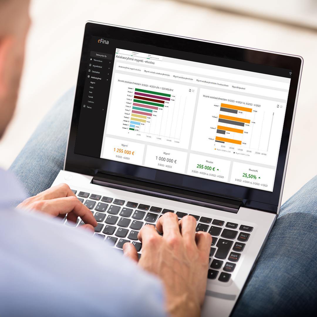 eFinan räätälöidyt raportit helpottavat asiakkuuksien hallintaa